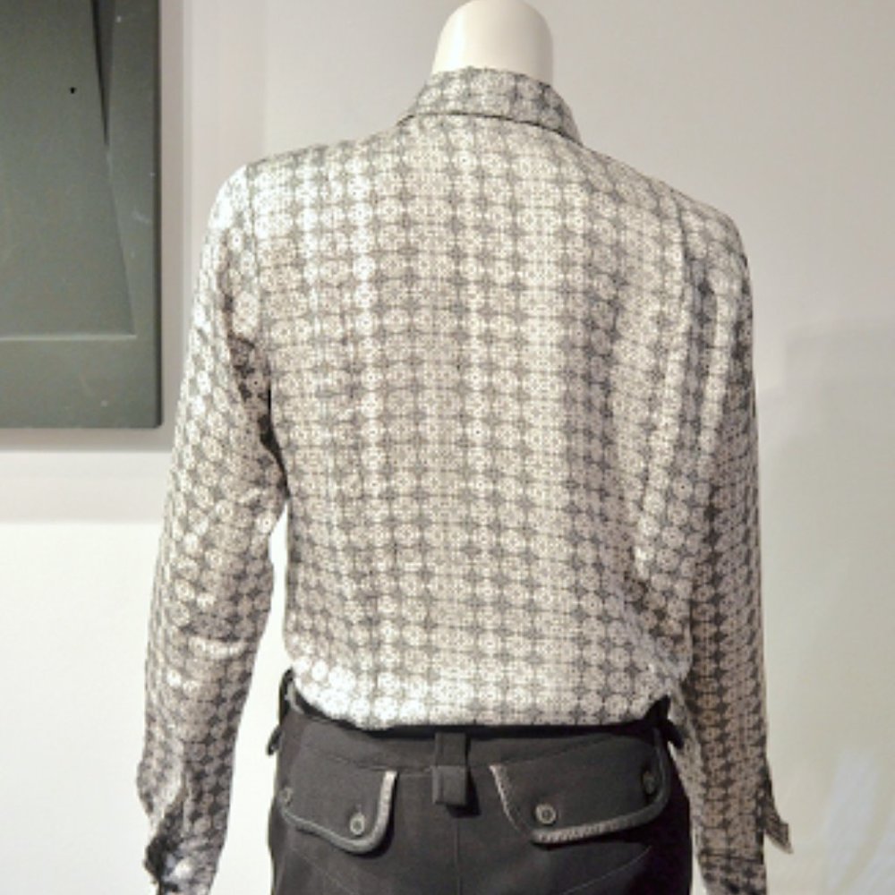 Vintage 90's Holly Golightly Silk Charmeuse Shirt - Picture 8 of 11